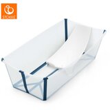 Stokke kad Flexi bath X-large Bundle z oporo za novorojenčka transparent blue | Shoptok.si