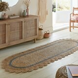 Flair Rugs Siv/naraven ročno tkan tekač iz jute 80x230 cm Grace Grey – | Shoptok.si