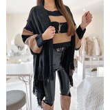 Gemre Black fringed throw June | Shoptok.si