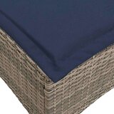vidaXL Vrtni stolčki z blazinami 2 kosa Grey 55x55x36 cm Poly Rattan | Shoptok.si