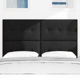  LED glava kreveta s LED trakama Crna 160 cm tkanina | shoptok.hr
