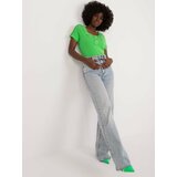 Fashion Hunters Light green cotton blouse with lace Cene