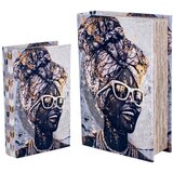Signes Grimalt Košare, škatle in košarice African Book Box 2 Enota Črna Cene