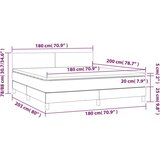  Box spring s madracem LED ružičasti 180x200cm baršunasti | shoptok.hr