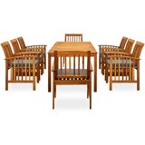  9-dijelni vrtni blagovaonski set s jastucima bagremovo drvo | shoptok.hr