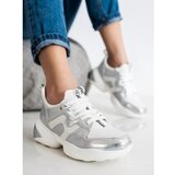 TRENDI WHITE AND SILVER SNEAKERS | shoptok.hr