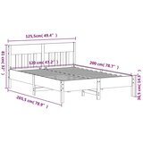  Okvir za krevet s uzglavljem 120 x 200 cm od masivne borovine | shoptok.hr