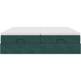 vidaXL Otomanski posteljni okvir z vzmetnicami zelen 160x200 cm žamet, (21608667) | Shoptok.si