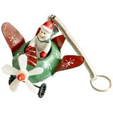  Novogodisnji ukras za jelku snesko u avionu EL zeleni Cene