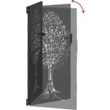 vidaXL Vrtna vrata Crna 100 x 175 cm Čelik s praškastim premazom | shoptok.hr