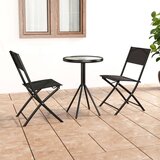 vidaXL 3-dijelni bistro set od čelika crni Cijene