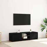 TV ormarić s LED svjetlima crni hrast 140x40x35 5 cm konstruirano drvo | shoptok.hr