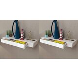  Zidne police s ladicama 2 kom bijele 80 cm | shoptok.hr