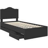  Okvir za krevet Crna 75 x 190 cm Inženjersko Drvo - Crna 75 x 190 cm | shoptok.hr