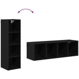 vidaXL Viseča omarica s polico Riga Črna Orehovina 30 x 29,5 x 100 cm | Shoptok.si