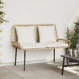 vidaXL Vrtna klop Črna, antracit 109 x 63 x 83 cm Poli ratan, jeklo Cene