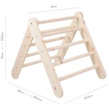 MeowBaby Svetlo modra/naravni borov les trikotnik 61x60x60 cm Montessori - | Shoptok.si