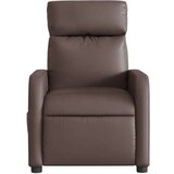 vidaXL Električni masažni naslanjač rjavo umetno usnje | Shoptok.si