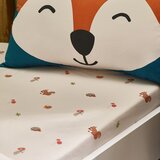 Catherine Lansfield Bež napenjalna enojna otroška rjuha 90x190 cm Fox and Woodland Friends – | Shoptok.si