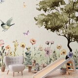 Foto tapeta - Spring Meadow - a Clearing With Flowers Painted in Watercolours 400x280 Vodootporna | shoptok.hr