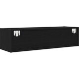 vidaXL TV kabinet Črn Inženirski les 100 x 31 x 25.5 cm Gladko drsenje | Shoptok.si