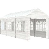 vidaXL Paviljon s streho bel 6,69x2,28x2,69 m polietilen | Shoptok.si