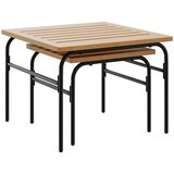  Set vrtnih stolića za kavu 2 kom smeđe-crni čelični | Eponuda.com