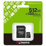 Kingston canvas select plus microsd 512gb class10 uhs-i adapter (sdcs3/512gb) spominska kartica | Shoptok.si