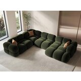 Cosmopolitan Design Zelena žametna kotna sedežna garnitura (levi kot/v obliki črke "U") Loretto – | Shoptok.si