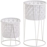 Casa Selección Metalni stalci za tegle za cvijeće u setu 2 kom ø 22 cm (visina 40 cm) – u