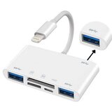 Kettz Lighting adapter 6u1, 3xUSB3.0 + TF + SD + Lighting Cene