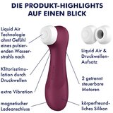 Satisfyer Pro 2 Gen3 - pametni, polnilni vibrator za klitoris z zračnim valovanjem (bordo) | Shoptok.si