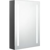  LED kupaonski ormarić s ogledalom sjajni sivi 50 x 13 x 70 cm | shoptok.hr