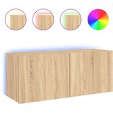  Zidni TV ormarić s LED svjetlima boja hrasta 100 x 35 x 41 cm | shoptok.hr