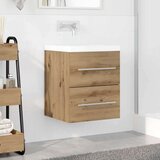 vidaXL Omarica za umivalnik s predalom Umetni hrast 38,5 x 41 x 48 cm | Shoptok.si