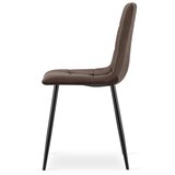 KARA stolica - tamnosmeđi baršun / crne noge x 2 | shoptok.hr