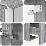  Set ormarića za kupaonicu 5 kom. Siva Sonoma Konstruirano drvo | shoptok.hr