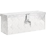  Kutija za pohranu srebrna 50 x 15 x 20,5 cm aluminijska | Eponuda.com