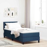 Box Postelja z vzmetnico z vzmetnico Modra 80 x 200 cm blago, (5000128673) | Shoptok.si