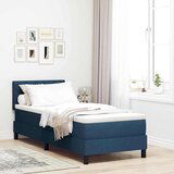 Box Spring krevet s madracem i LED tamnoplav 80x200 cm tkanina Cijene