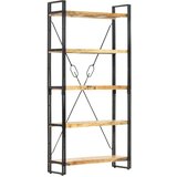 Police za knjige s 5 razina 90 x 30 x 180 cm masivno drvo manga | shoptok.hr