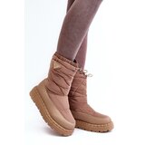 Boto Women's snow boots on thick sole in dark beige Lureta | shoptok.hr