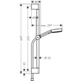 Hansgrohe Pulsify Select S 105 tuš set 3 JET sa tuš šipkom 65 cm, crna mat 24160670 | ePonuda.com