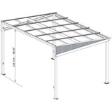  Sojag - Aluminijska Nadstrešnica Barthelemy - 424x296x240 cm - 12 55 m² | shoptok.hr