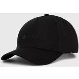 Calvin Klein Bombažna bejzbolska kapa črna barva, K50K511987
