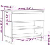 vidaXL Ormarić za cipele boja betona 70 x 36 x 60 cm konstruirano drvo | shoptok.hr