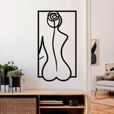 Wallity Zidna dekoracija Rose Silhouette - L, 70 x 38 cm, Crna | ePonuda.com