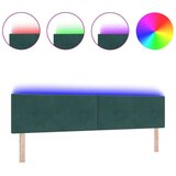  LED Uzglavlje Gumbasto Tamnozelena 100 cm Baršun | shoptok.hr