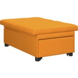 vidaXL 3-v-1 kavč z ležiščem in vlečnim mehanizmom v temno rumeni tkanini | Shoptok.si