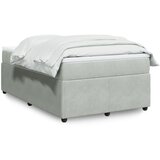 vidaXL Box spring postelja z vzmetnico svetlo siva 120x200 cm žamet Cene